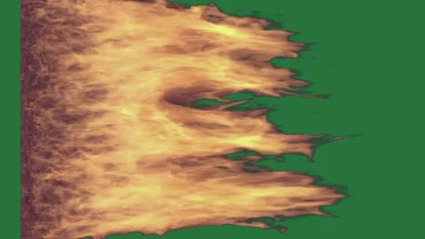 Professional Piece Burning Green Screen Element Stock Footage 338015574