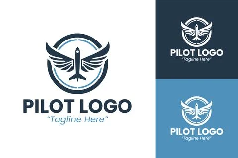 Professional Pilot Logo 스톡 일러스트