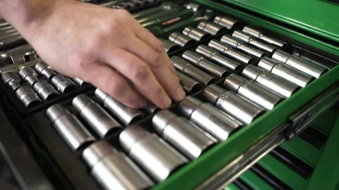 Professional pipe wrench set closes by mechanic. Stock Footage 151745341