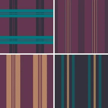 Professional plaid bundle licensing use. Market ready tartan variety fits man Stock Illustration