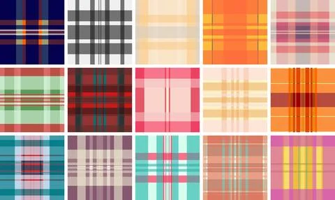 Professional plaid collection built for digital backgrounds. The pack suits.. Stock Illustration
