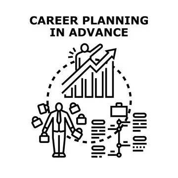 Professional planning career path for future growth Stock Illustration