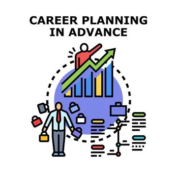 Professional planning career path for future growth Stock Illustration