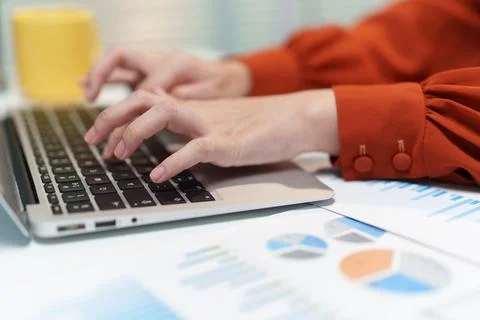 Professional Planning Career Strategy While Working on Laptop Stock Photos