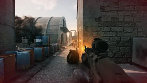 Professional player defeated by the rival team in the competitive esports game Video stock 236263800