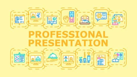 Professional presentation banner icon vector illustration Ilustração Stock