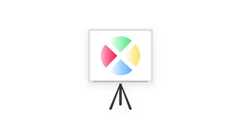 Professional Presentation Board with Rotating Multicolor Pie Chart and Expa.. Видео 346006866
