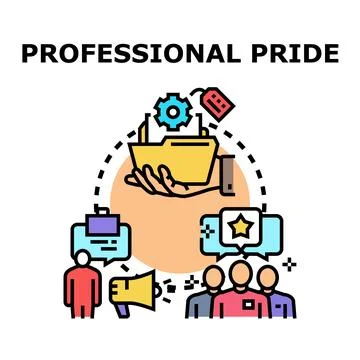 Professional pride demonstrating quality work and recognition Stock Illustration