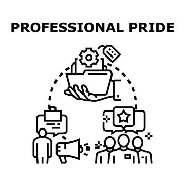 Professional pride demonstrating quality work and recognition Stock Illustration