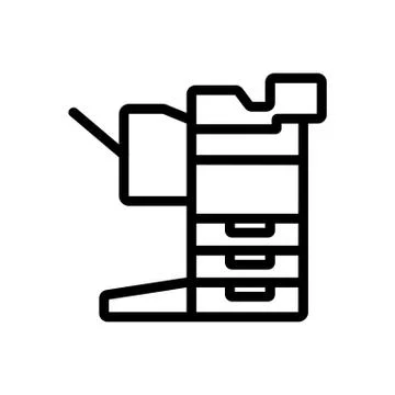 Professional printer icon vector outline illustration Stock Illustration