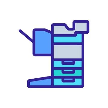 Professional printer icon vector outline illustration 스톡 일러스트