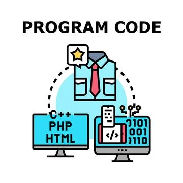 Professional programmer creating custom program code online 库存插图