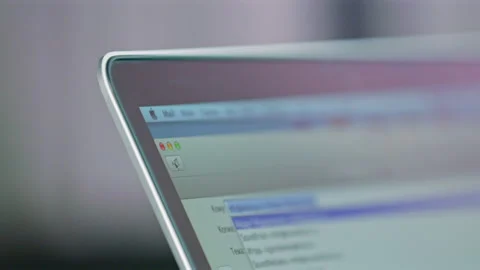 Professional programmer works on website using laptop Stock Footage 228780047