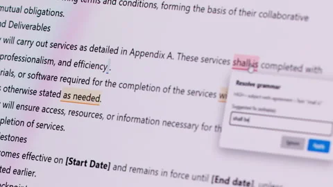 Professional Proofreading Services. Text Editing And Review Stock Footage 328395196