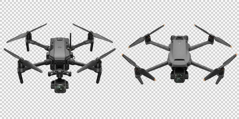 Professional quadcopter drones with high resolution cameras for aerial phot.. Stock Photos