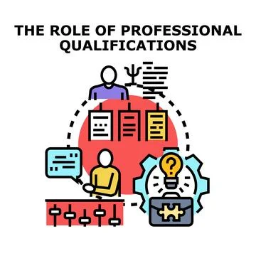 Professional qualifications impacting career development and employment proce 스톡 일러스트