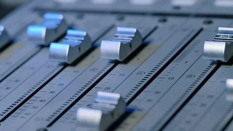 Professional Recording Studio. Interface of sound equipment for mixing music Stock Footage 91419232