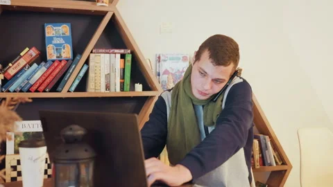 Professional remote discussion. Confident professional interacts during remote Stock Footage 345176491