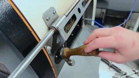 Professional Roaster Operator Using Trier Sampler Tool to Check Green Coffe.. 스톡 동영상 332155635