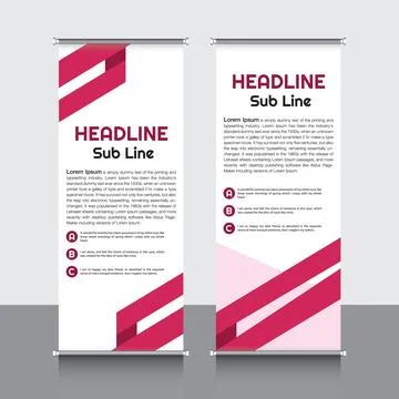 Professional Rollup Banner Vector EPS Illustrazione stock