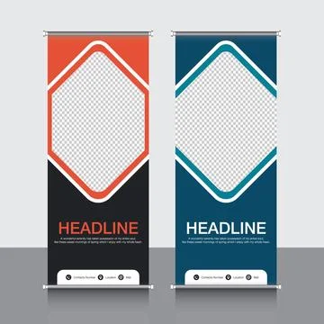 Professional Rollup Banner Vector EPS Illustrazione stock