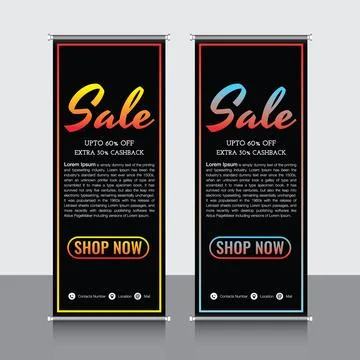 Professional Rollup Banner Vector EPS Stock Illustration