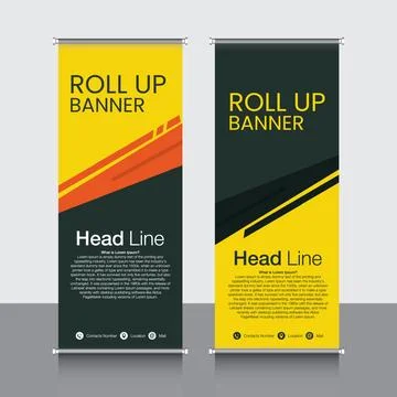 Professional Rollup Banner Vector EPS Illustrazione stock