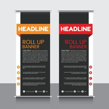 Professional Rollup Banner Vector EPS Stock Illustration