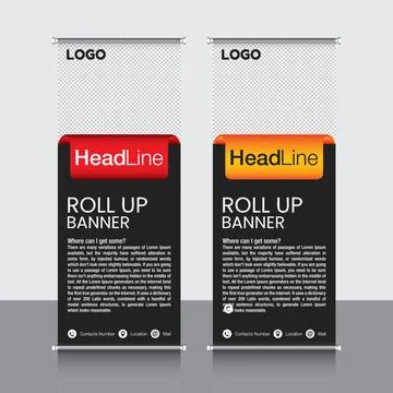 Professional Rollup Banner Vector EPS Illustrazione stock