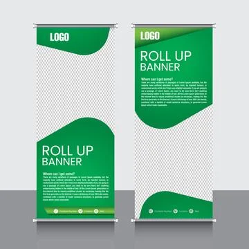 Professional Rollup Banner Vector EPS Stock Illustration