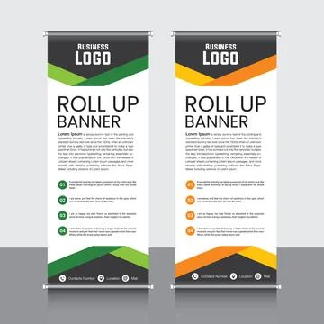 Professional Rollup Banner Vector EPS Stock Illustration