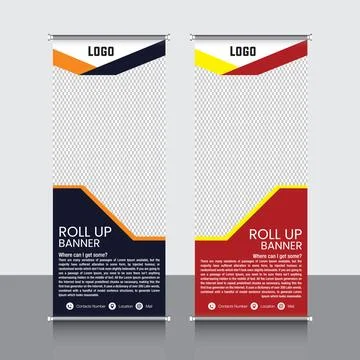 Professional Rollup Banner Vector EPS Stock Illustration