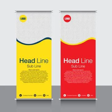 Professional Rollup Banner Vector EPS Stock Illustration