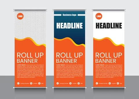 Professional Rollup Banner Vector EPS Illustrazione stock