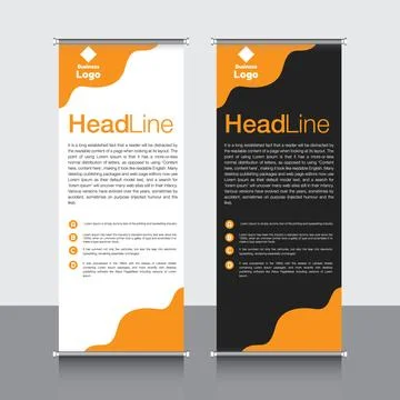 Professional Rollup Banner Vector EPS Stock Illustration