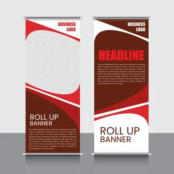 Professional Rollup Banner Vector EPS Stock Illustration