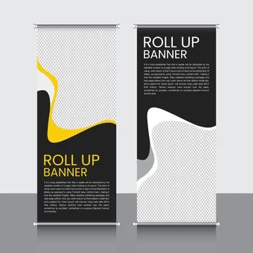Professional Rollup Banner Vector EPS Stock Illustration