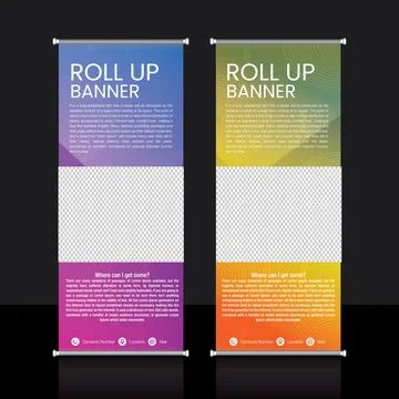 Professional Rollup Banner Vector EPS Illustrazione stock