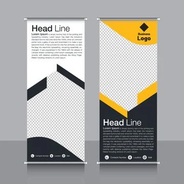 Professional Rollup Banner Vector EPS Stock Illustration