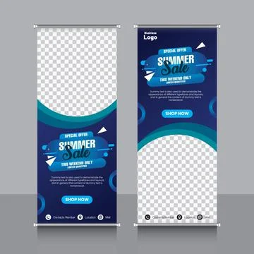 Professional Rollup Banner Vector EPS Stock Illustration