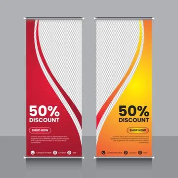 Professional Rollup Banner Vector EPS Illustrazione stock