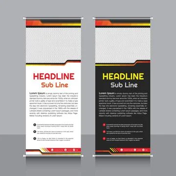 Professional Rollup Banner Vector EPS Stock Illustration