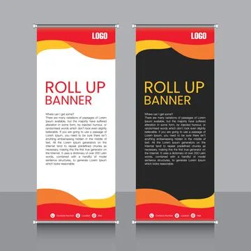 Professional Rollup Banner Vector EPS Stock Illustration