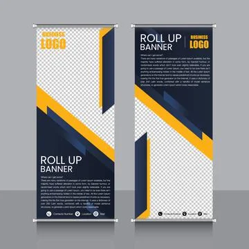 Professional Rollup Banner Vector EPS Stock Illustration
