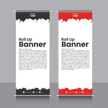 Professional Rollup Banner Vector EPS Stock Illustration