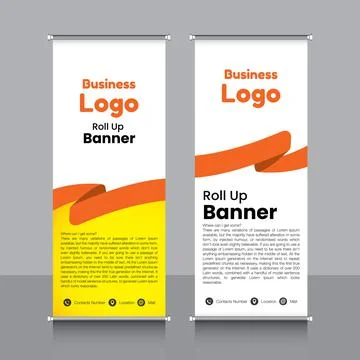 Professional Rollup Banner Vector EPS Stock Illustration