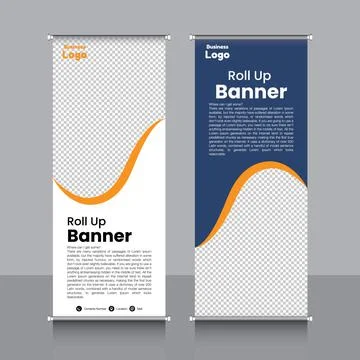 Professional Rollup Banner Vector EPS Stock Illustration