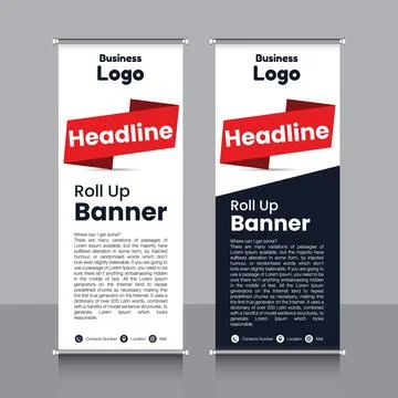 Professional Rollup Banner Vector EPS Stock Illustration