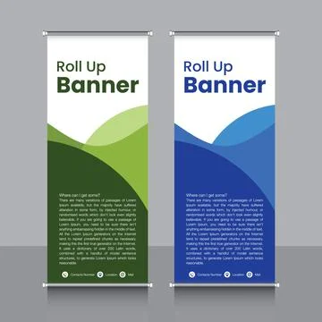 Professional Rollup Banner Vector EPS Stock Illustration