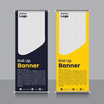 Professional Rollup Banner Vector EPS Stock Illustration